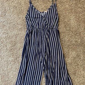 Navy Striped Jumpsuit